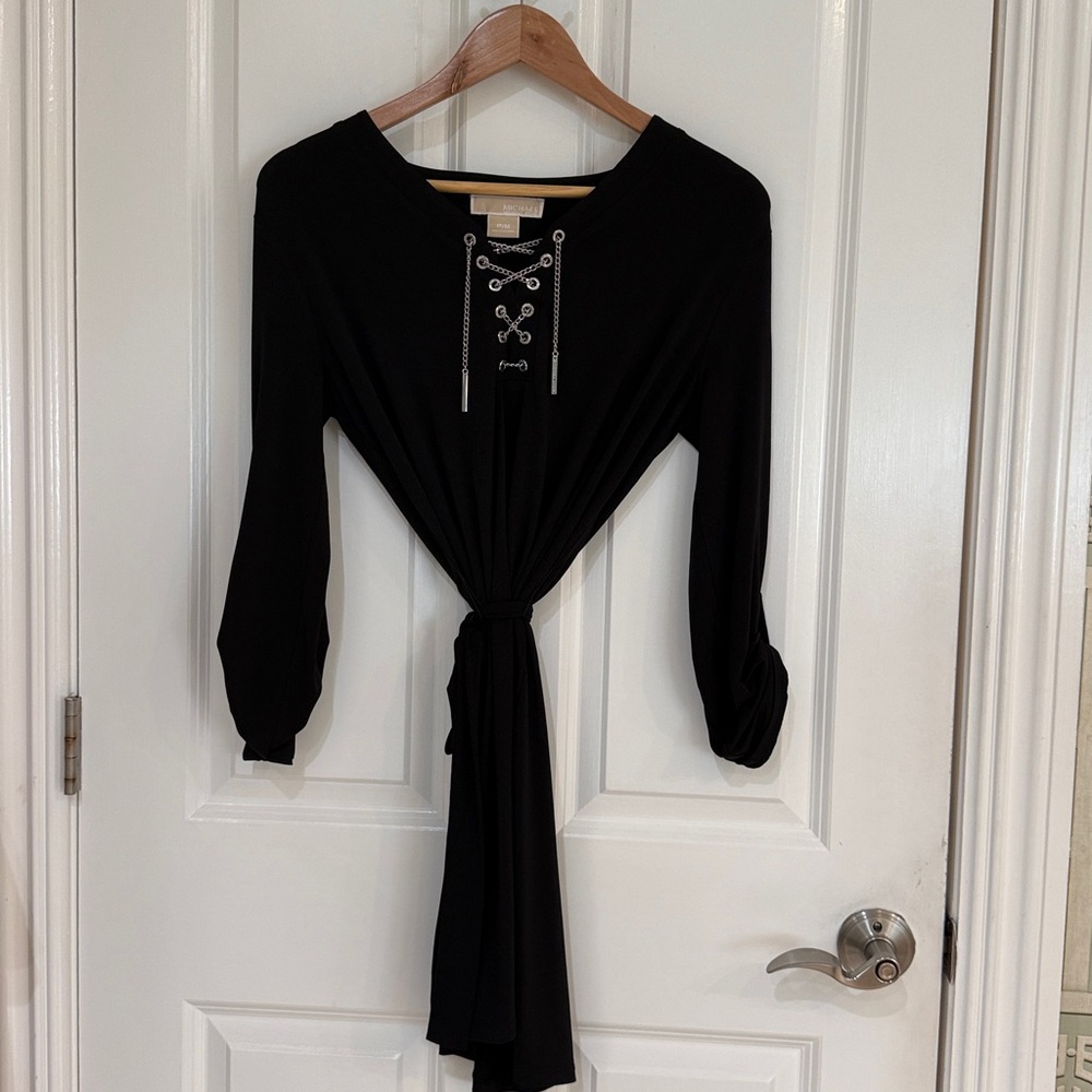 Michael Kors Black Midi Dress
